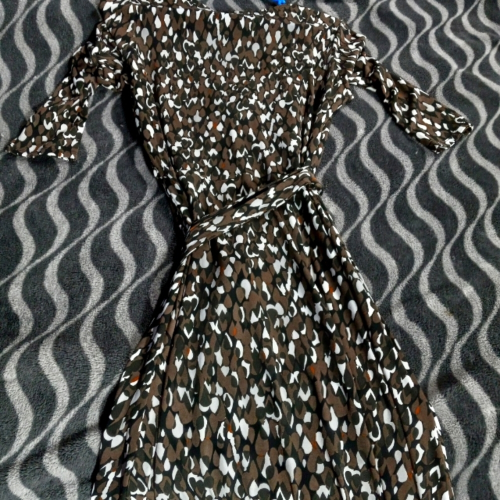 Tie front knee length dress